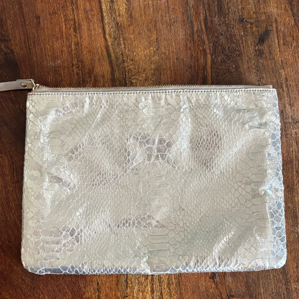 Kate Spade Foiled Again Gia crocodile clutch 10 x 7.5 #0215